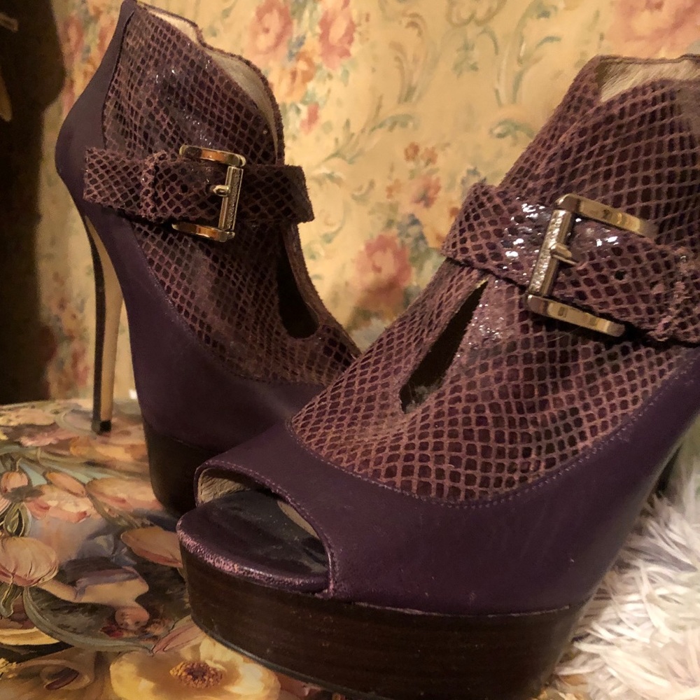 Michael Kors purple heels.